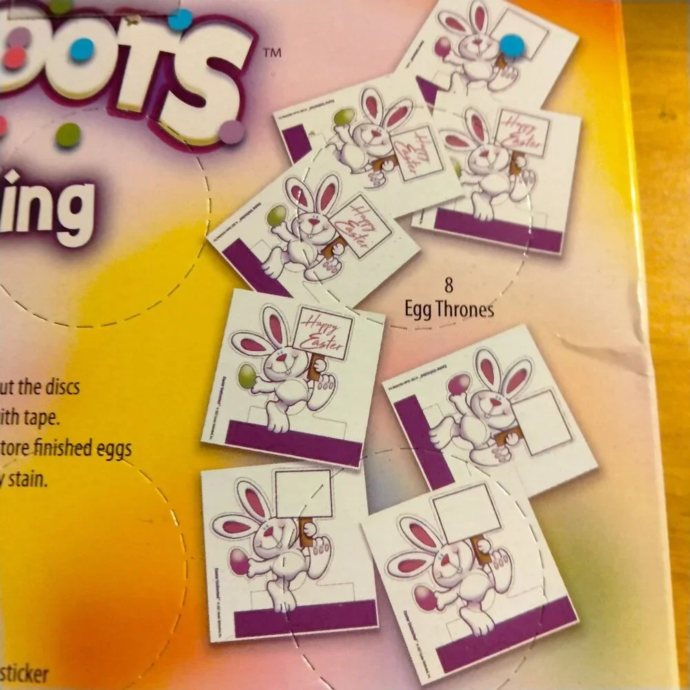 Easter Unlimited Egg Decorating Magic Dots NO Dye R J Rabbit Egg Stickers